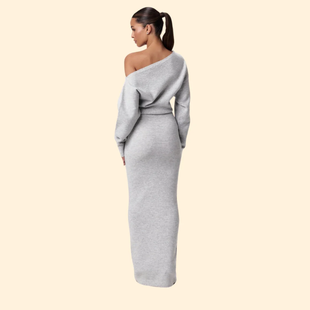 Women’s Knit Bodycon Cocktail Dress with One Shoulder - Image 7