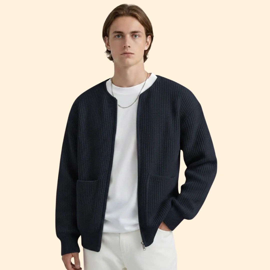 Women’s Knit Jacket with Front Zipper - Image 6