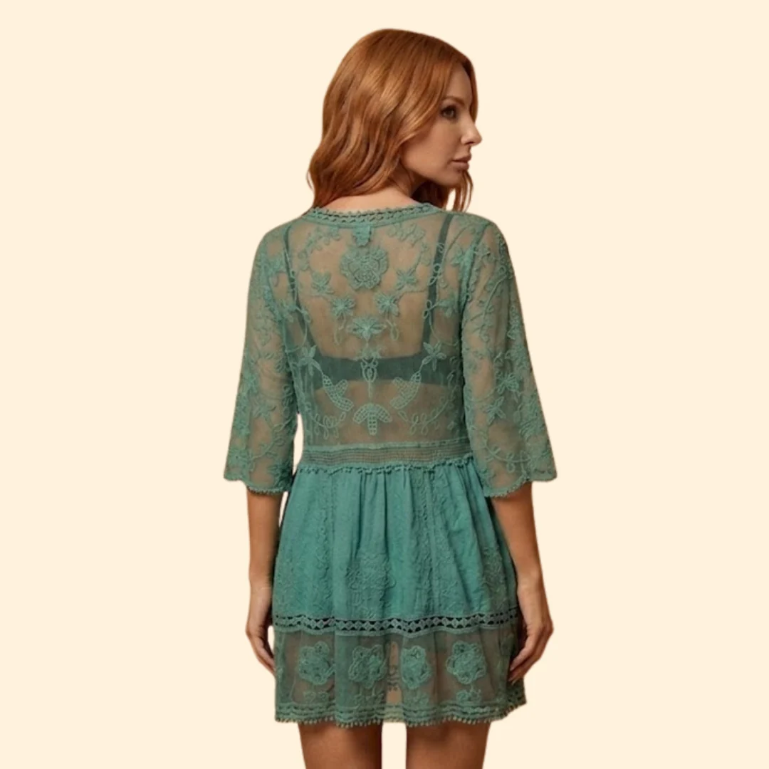 Women’s Lace Cover-Up with V-Neckline - Image 5