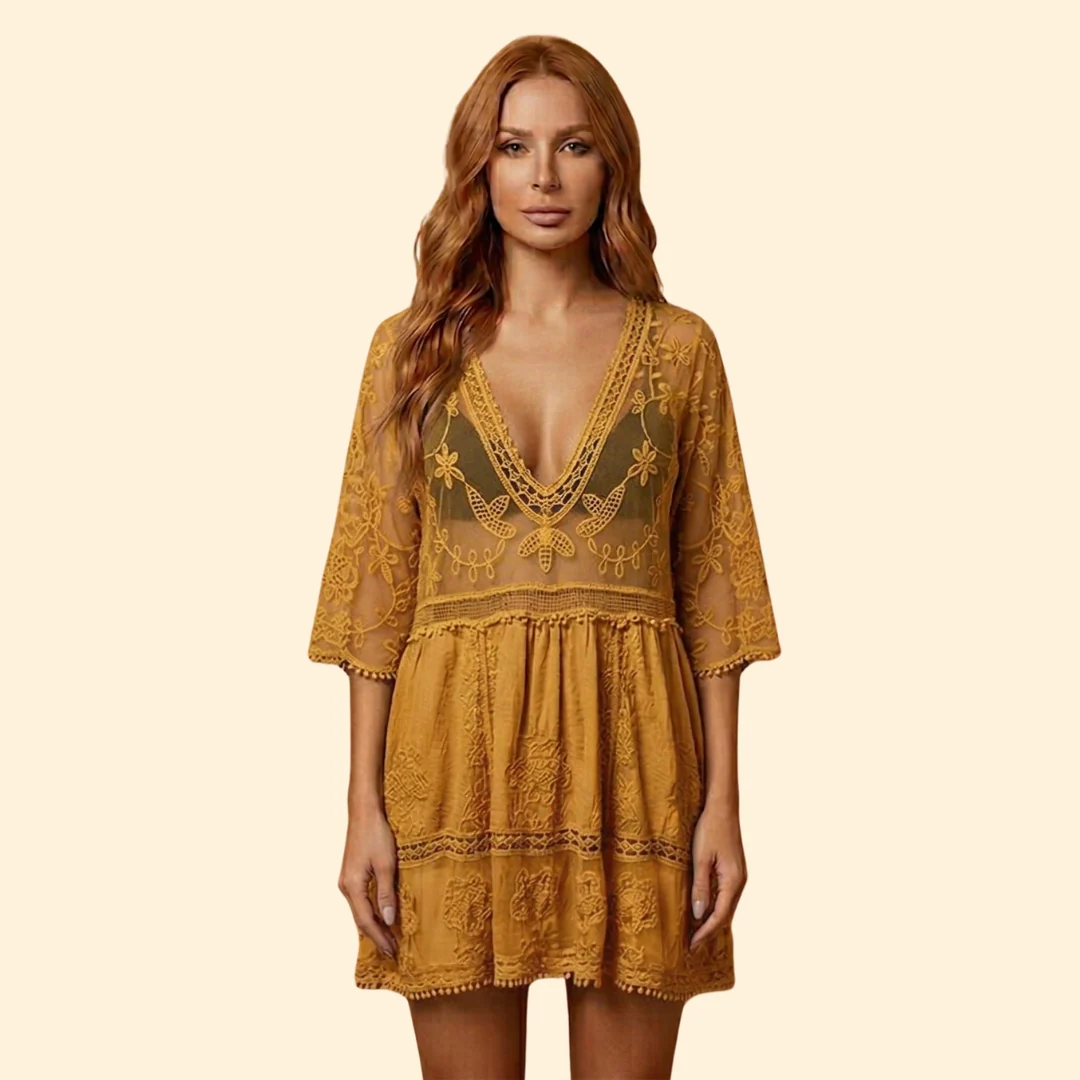 Women’s Lace Cover-Up with V-Neckline - Image 8