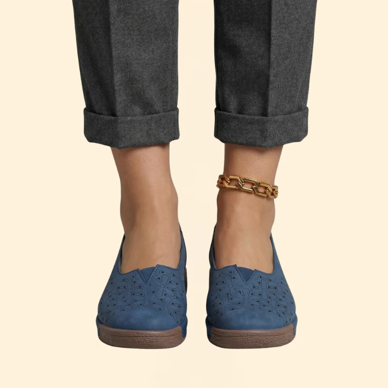 Women's Leather Platform Loafers - Image 2