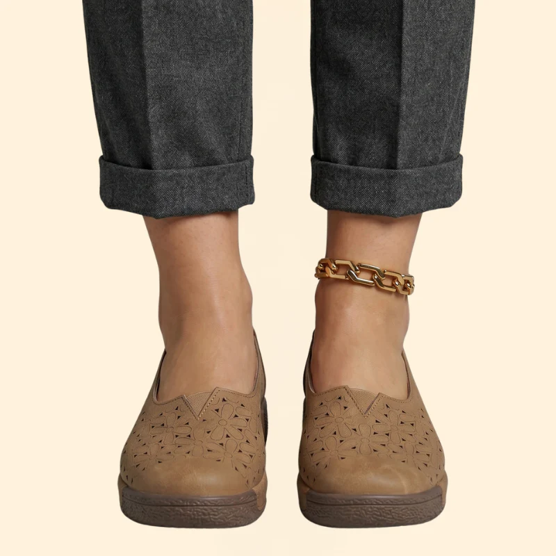 Women's Leather Platform Loafers - Image 3