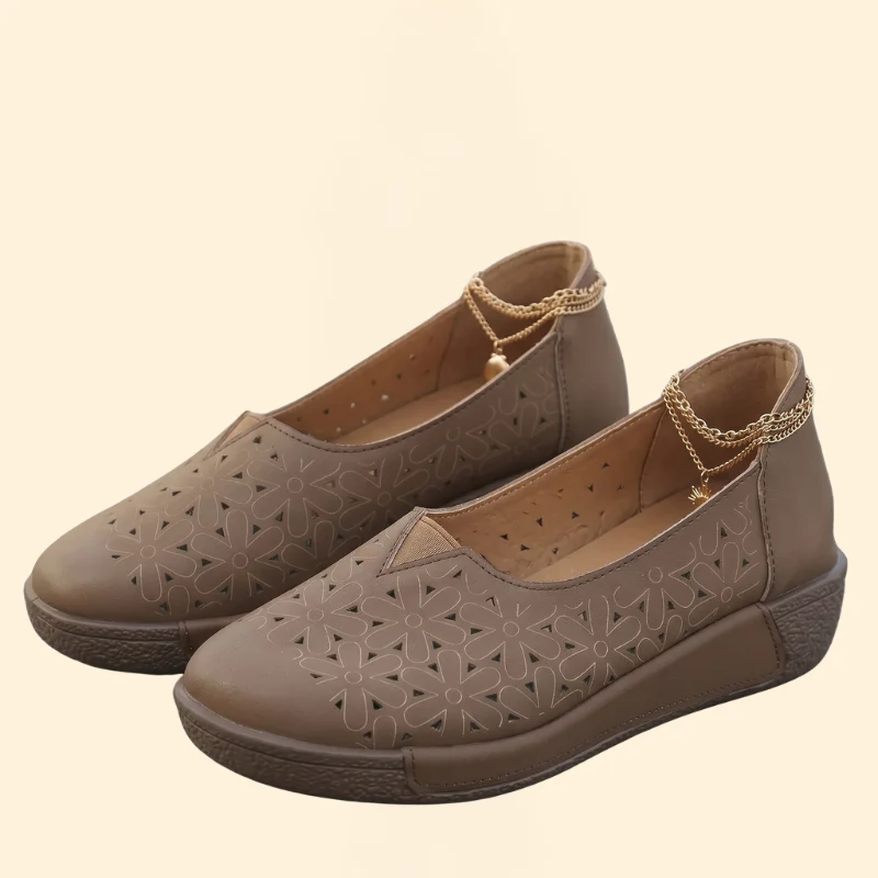 Women's Leather Platform Loafers - Image 6