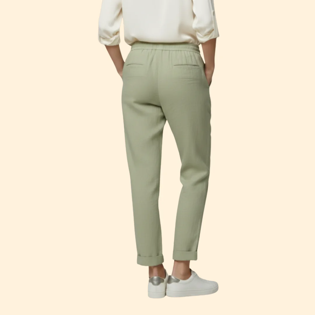 Women’s Lightweight Pants with Stretch Waistband - Image 4