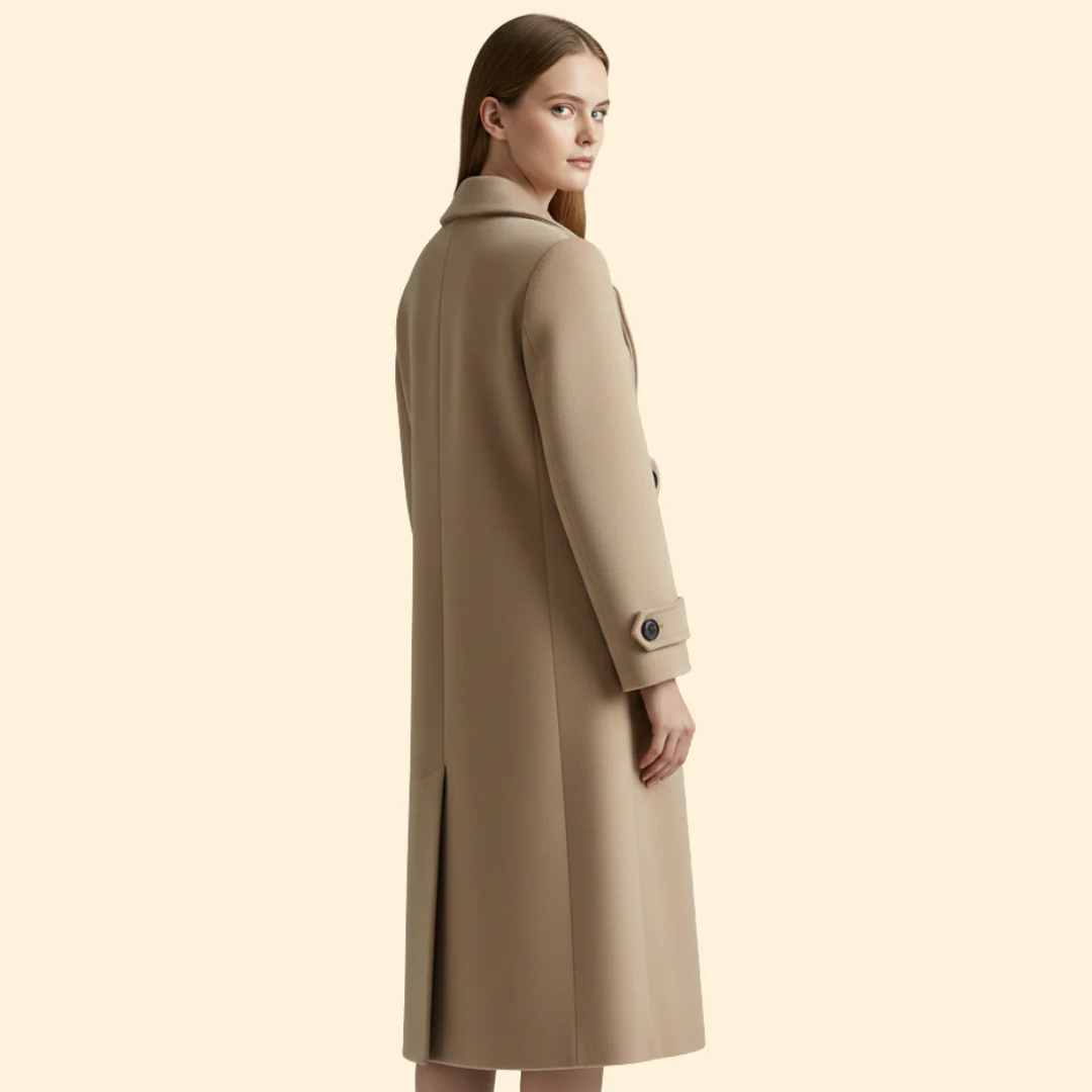 Women’s Long Coat Notched Lapels - Image 4