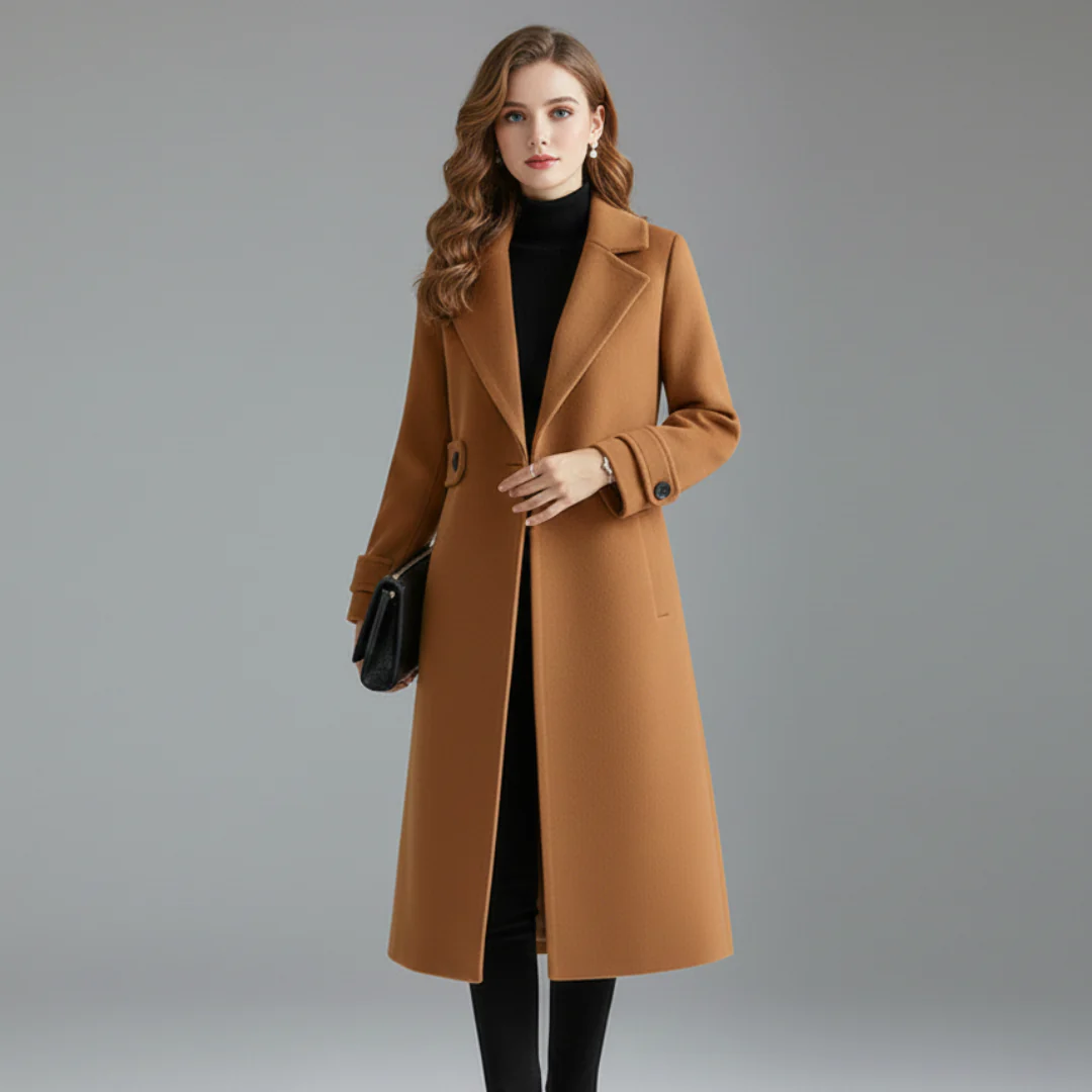 Women’s Long Coat Notched Lapels - Image 5