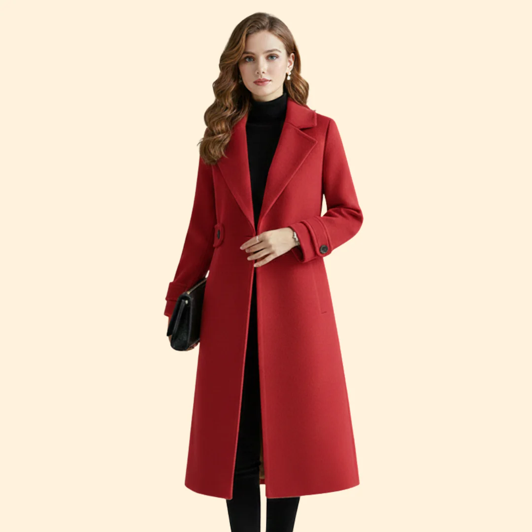 Women’s Long Coat Notched Lapels - Image 6