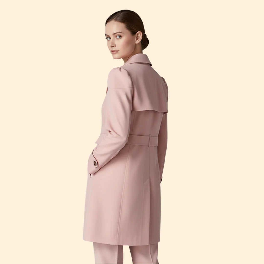Women’s Long Coat with Flap Pockets - Image 4