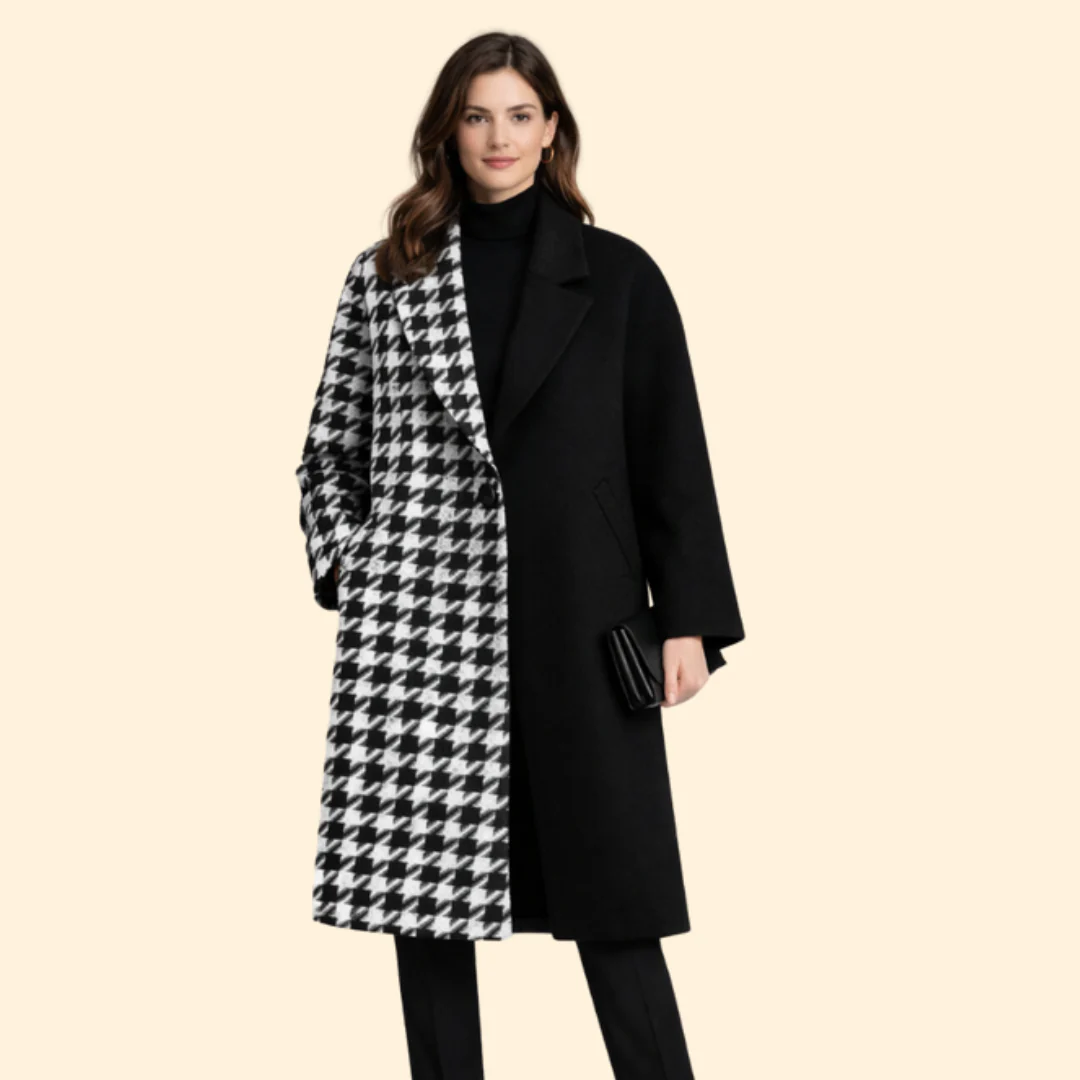 Women’s Long Coat with Notched Collar Design - Image 11