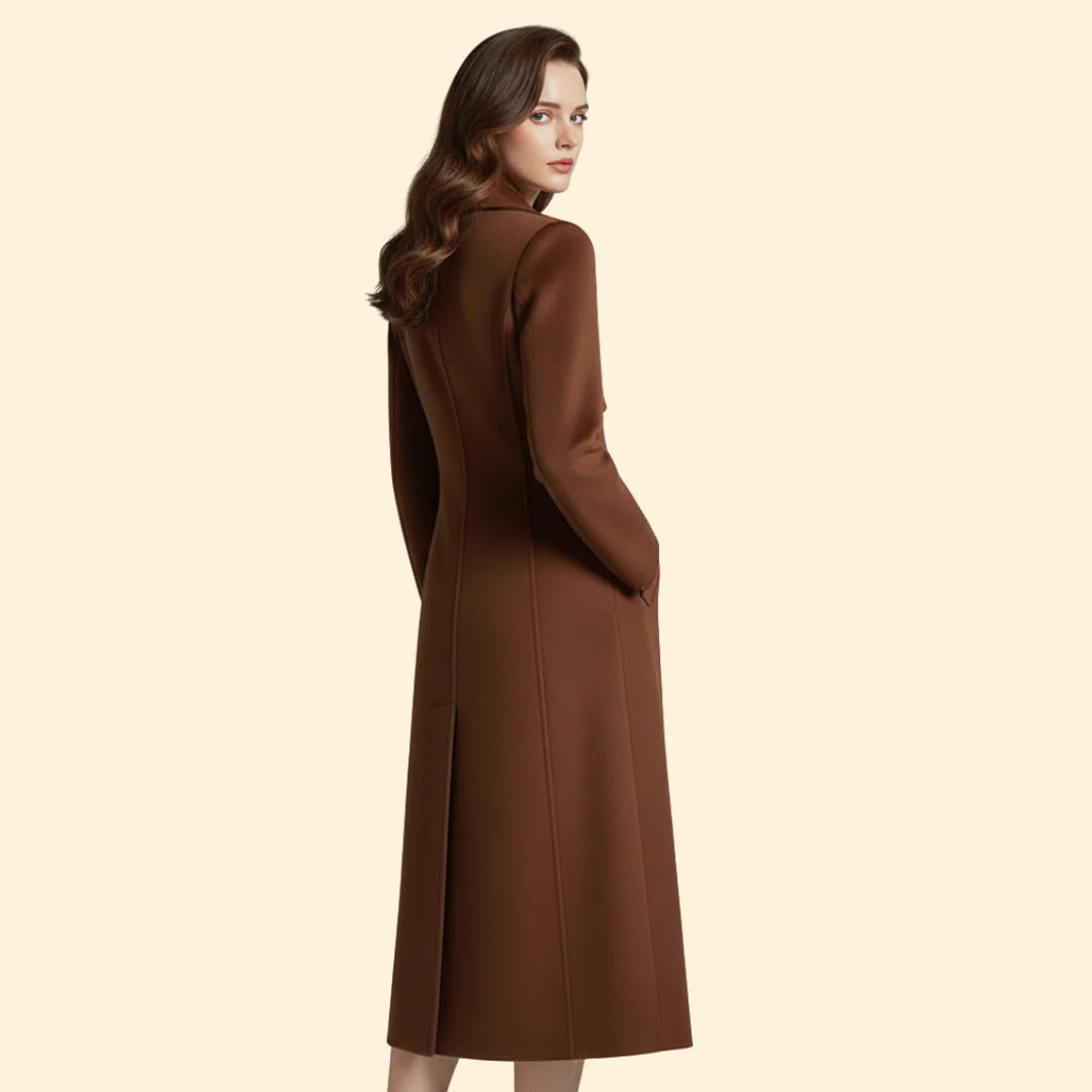 Women’s Long Coat with Shawl Collar - Image 3