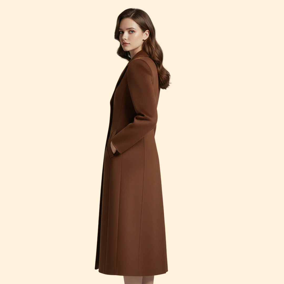 Women’s Long Coat with Shawl Collar - Image 4