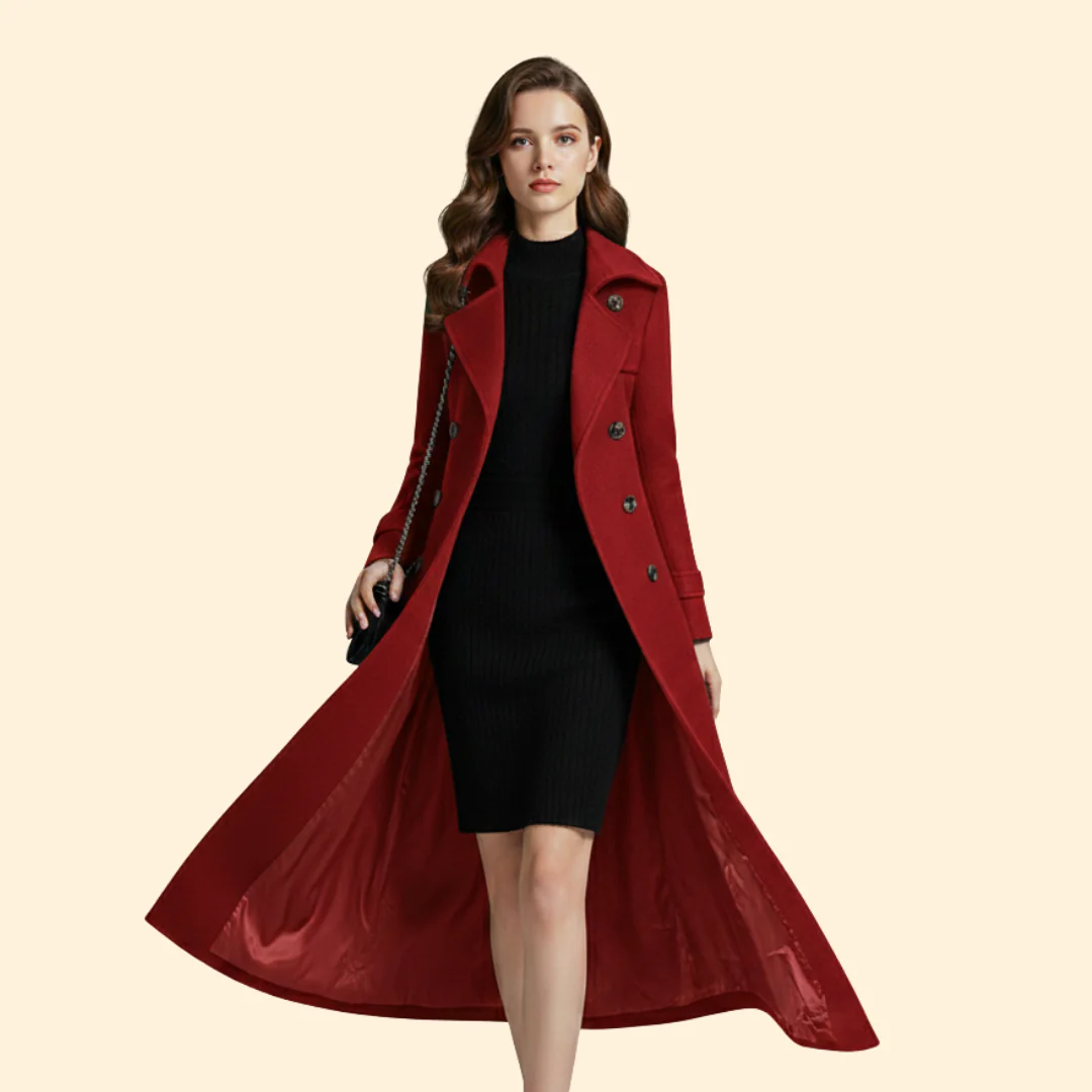 Women’s Long Coat with Shawl Collar - Image 7