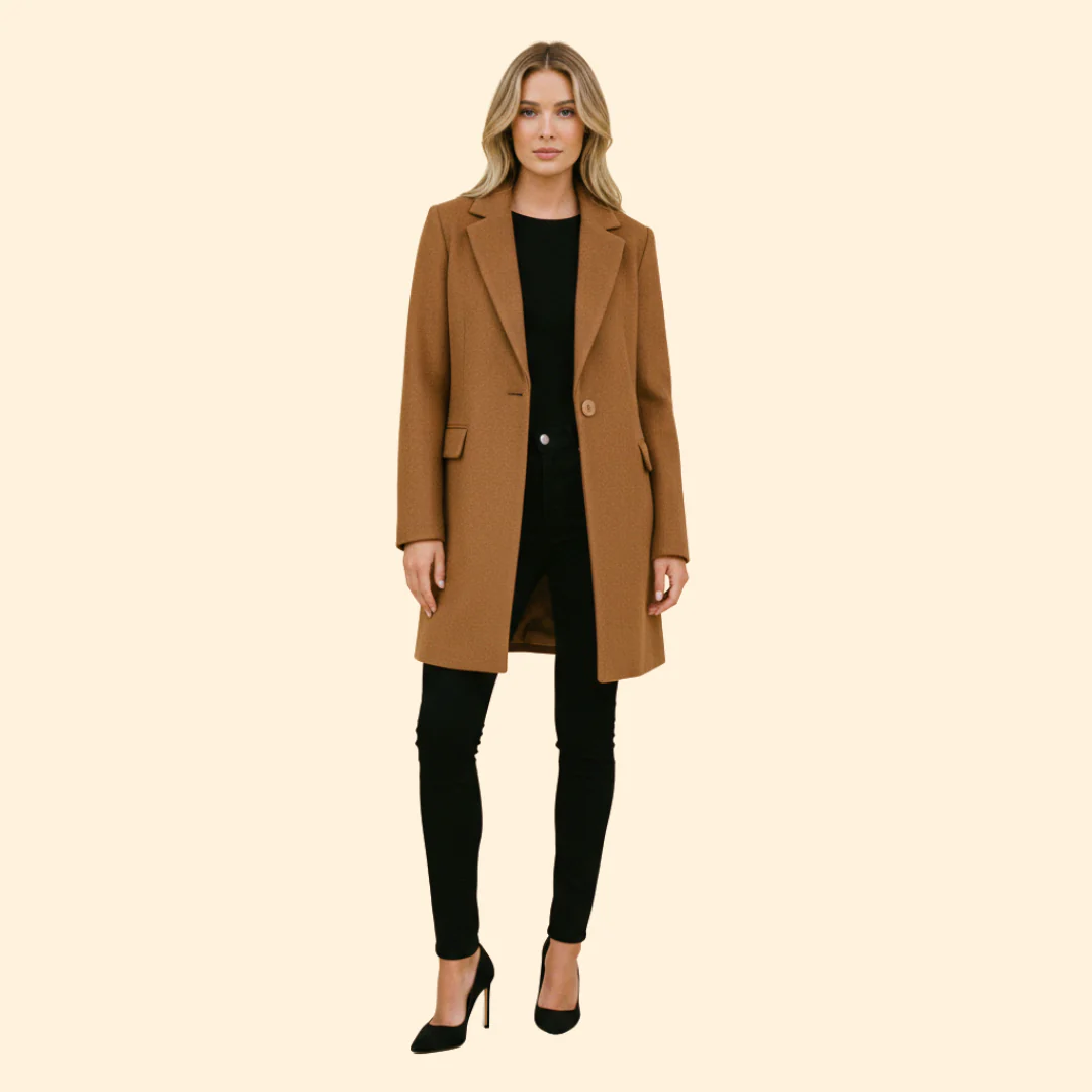 Women’s Long Coat with Streamlined Silhouette - Image 7