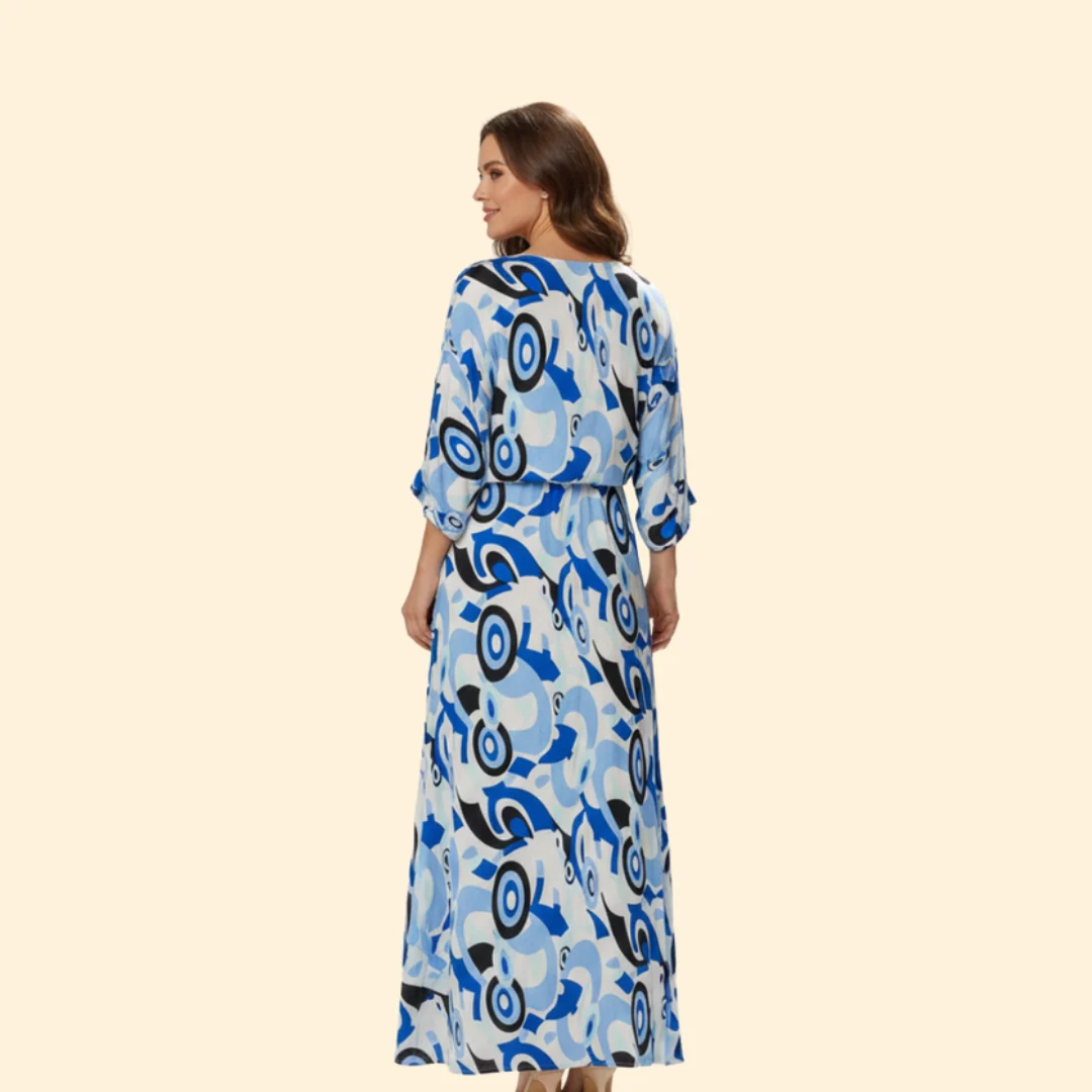 Women’s Long Dress with Belted Waist - Image 5