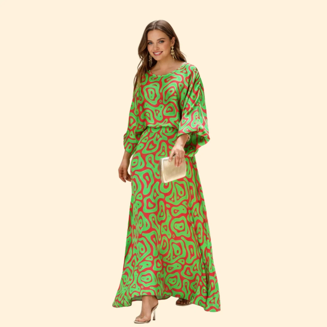 Women’s Long Dress with Belted Waist - Image 6