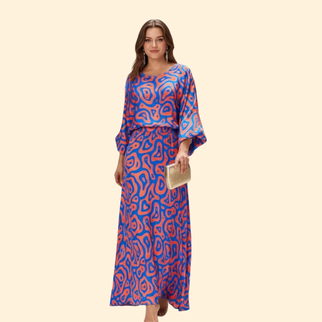 Women’s Long Dress with Belted Waist - Image 7