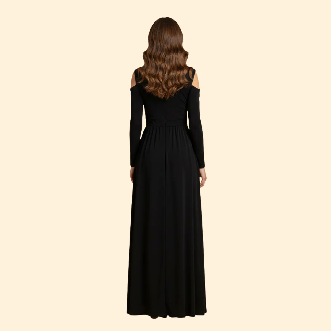 Women's Long Dress with Slit - Image 4