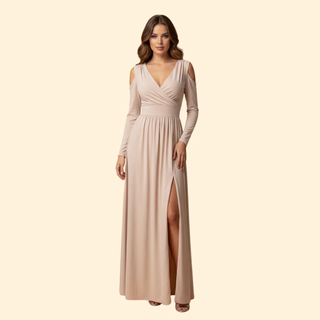 Women's Long Dress with Slit - Image 7