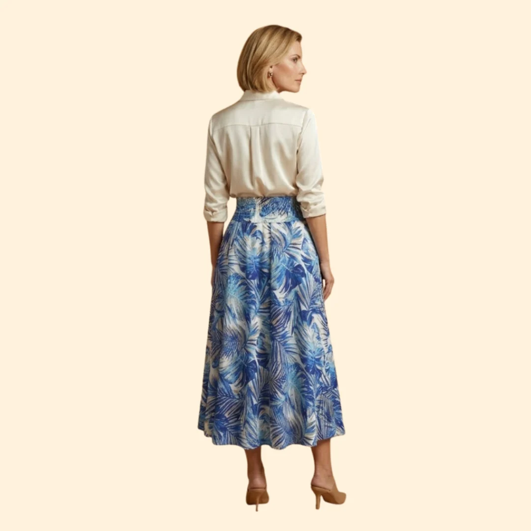 Women’s Long Floral Skirt with High Waist - Image 5