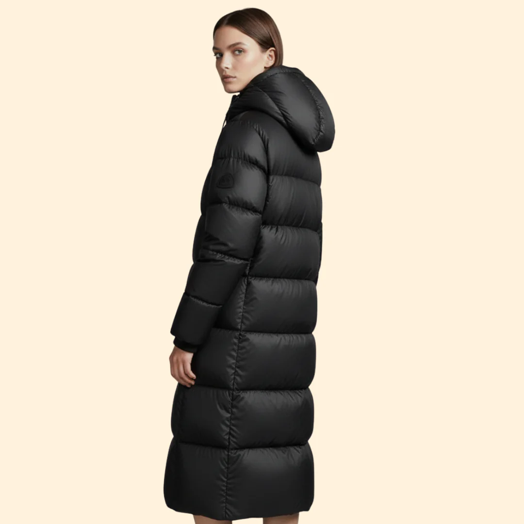 Women’s Long Puffer Coat with Hooded Design - Image 3
