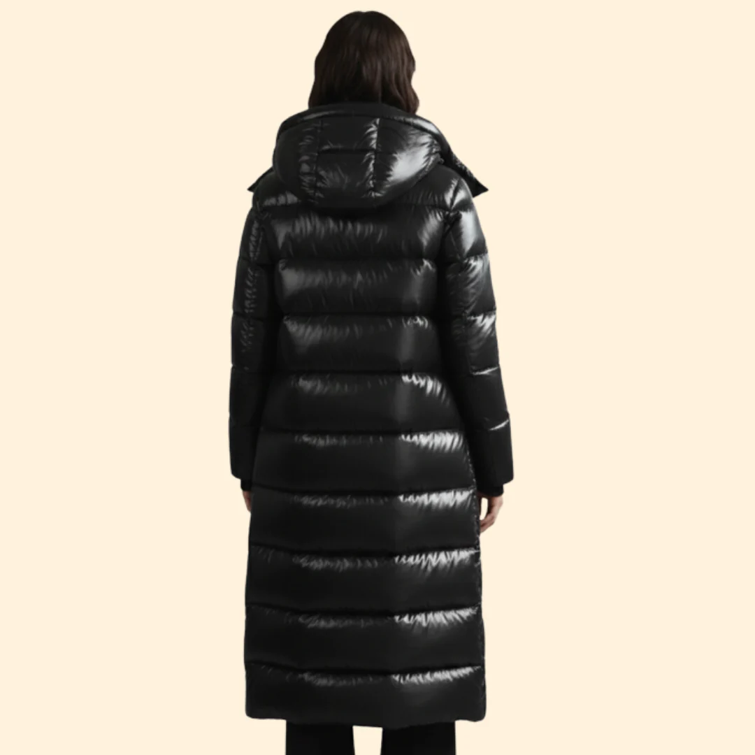 Women’s Long Puffer Coat with Zip Closure - Image 4