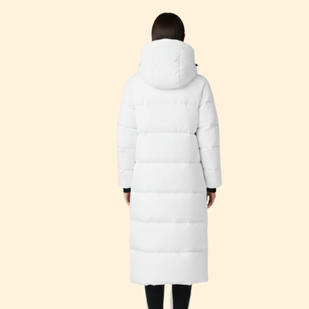 Women’s Long Puffer Jacket with Front Pockets - Image 4