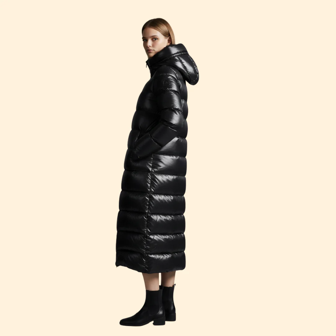Women’s Long Puffer Jacket with Hooded Design - Image 5