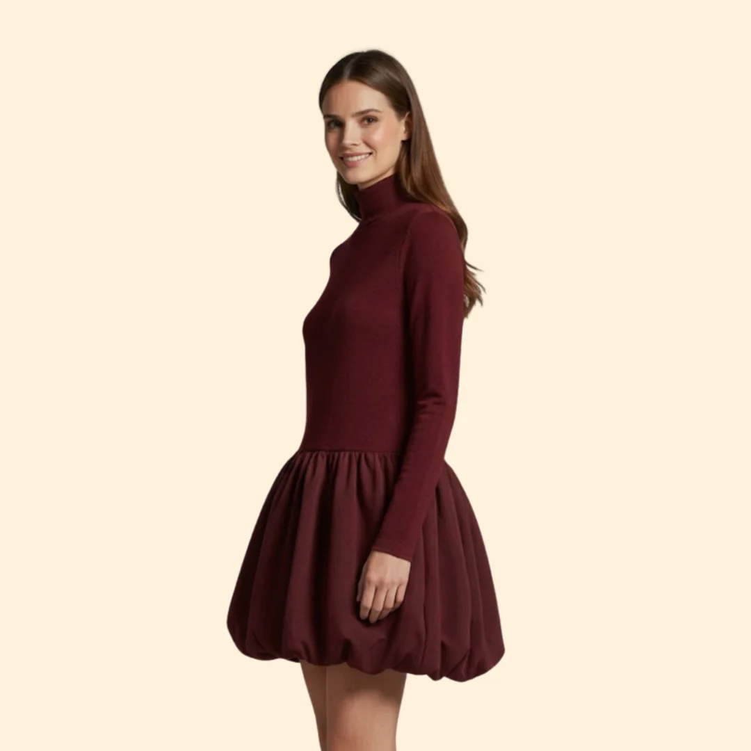 Women’s Long Sleeve Jumpsuit Flared Skirt - Image 5