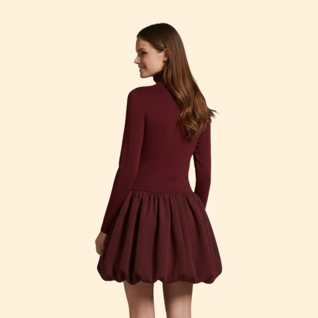 Women’s Long Sleeve Jumpsuit Flared Skirt - Image 7