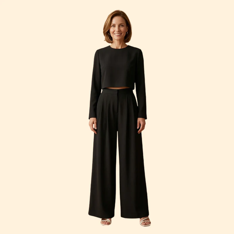 Women’s Long Sleeve Jumpsuit with High Waist - Image 2