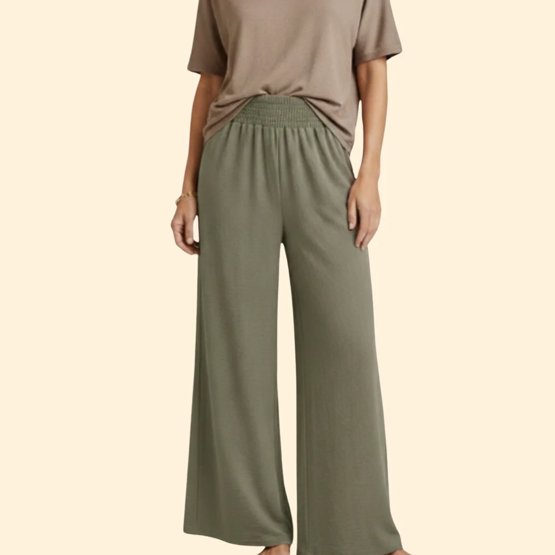Women’s Loose-Fit Pants with Elastic Waist - Image 12