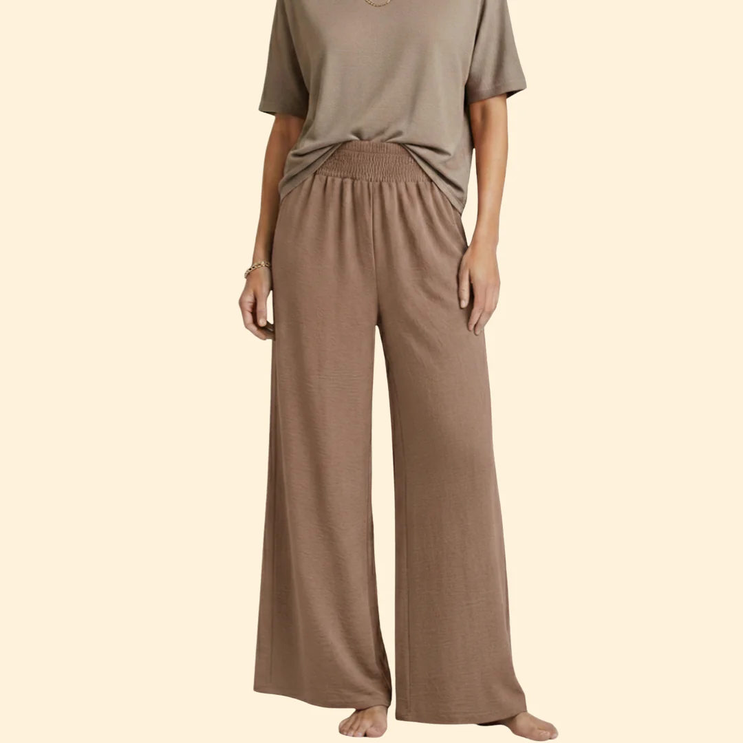 Women’s Loose-Fit Pants with Elastic Waist - Image 3