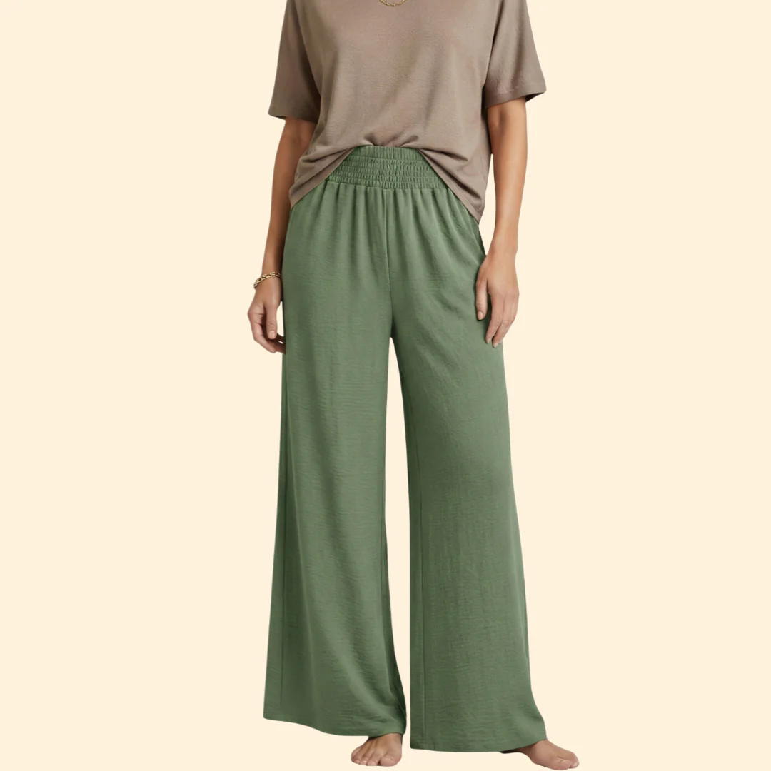 Women’s Loose-Fit Pants with Elastic Waist - Image 8