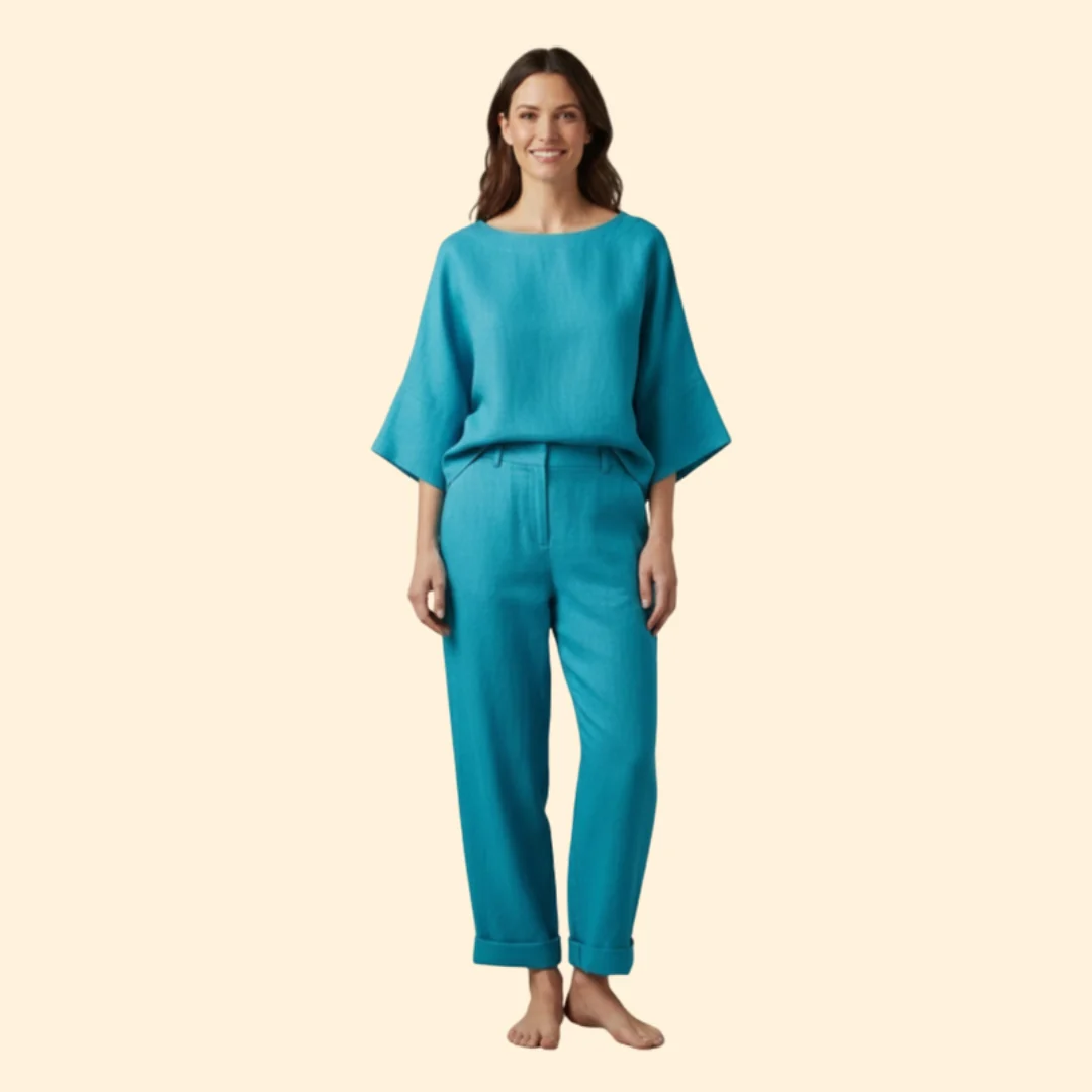 Women’s Lounge Set with Relaxed Fit Top - Image 2
