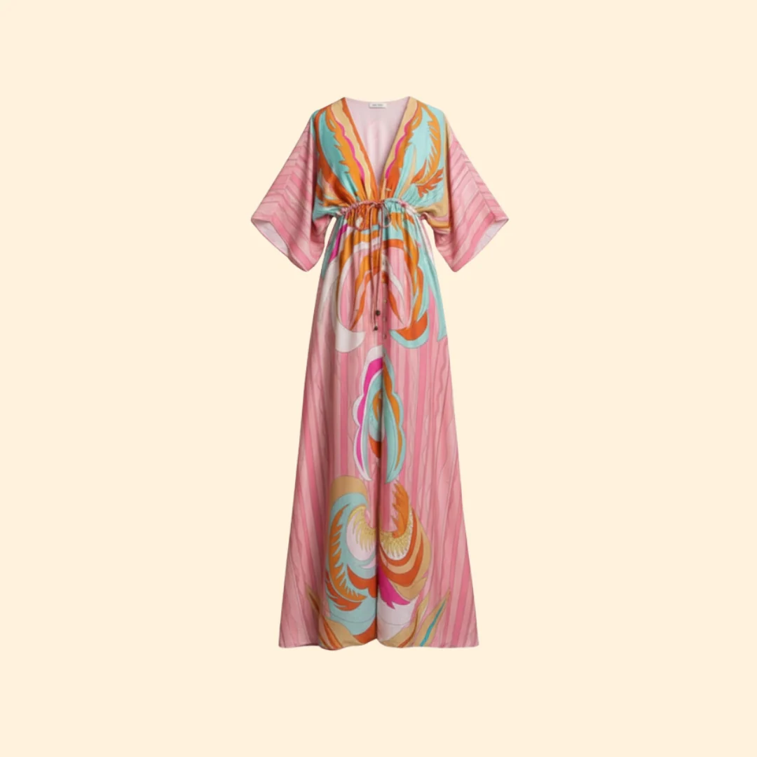 Women’s Maxi Dress with Abstract Print