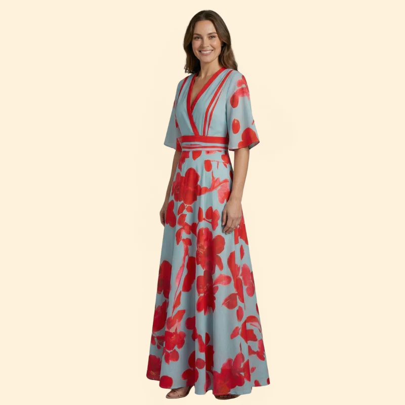 Women’s Maxi Dress with Floral Print - Image 5