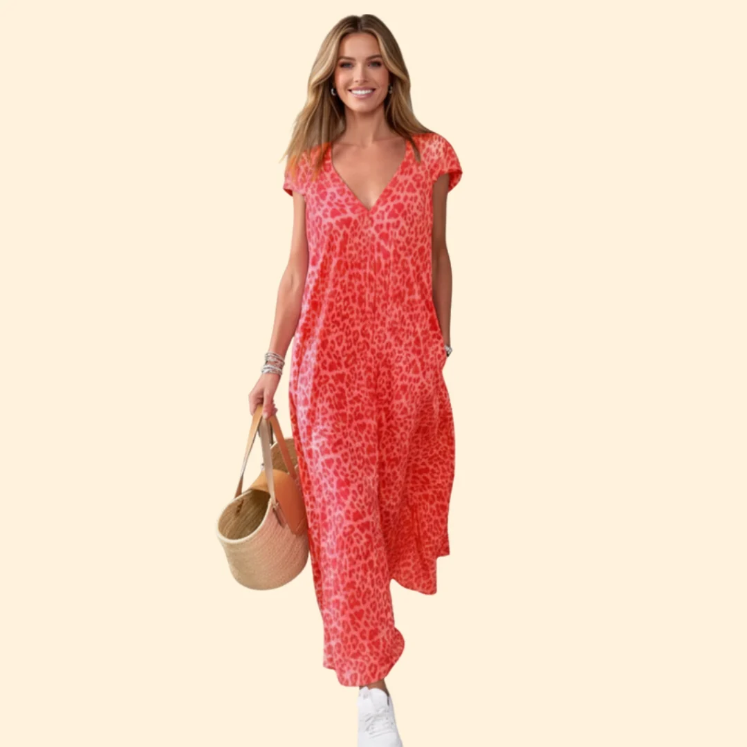 Women’s Maxi Dress with Flowy Silhouette - Image 2