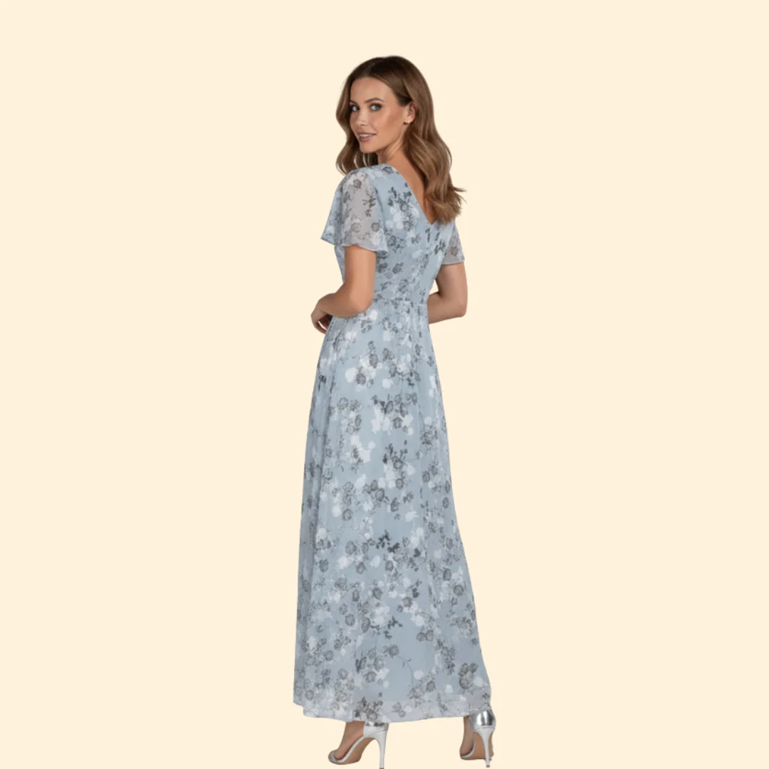 Women’s Maxi Dress with Flutter Sleeves - Image 5