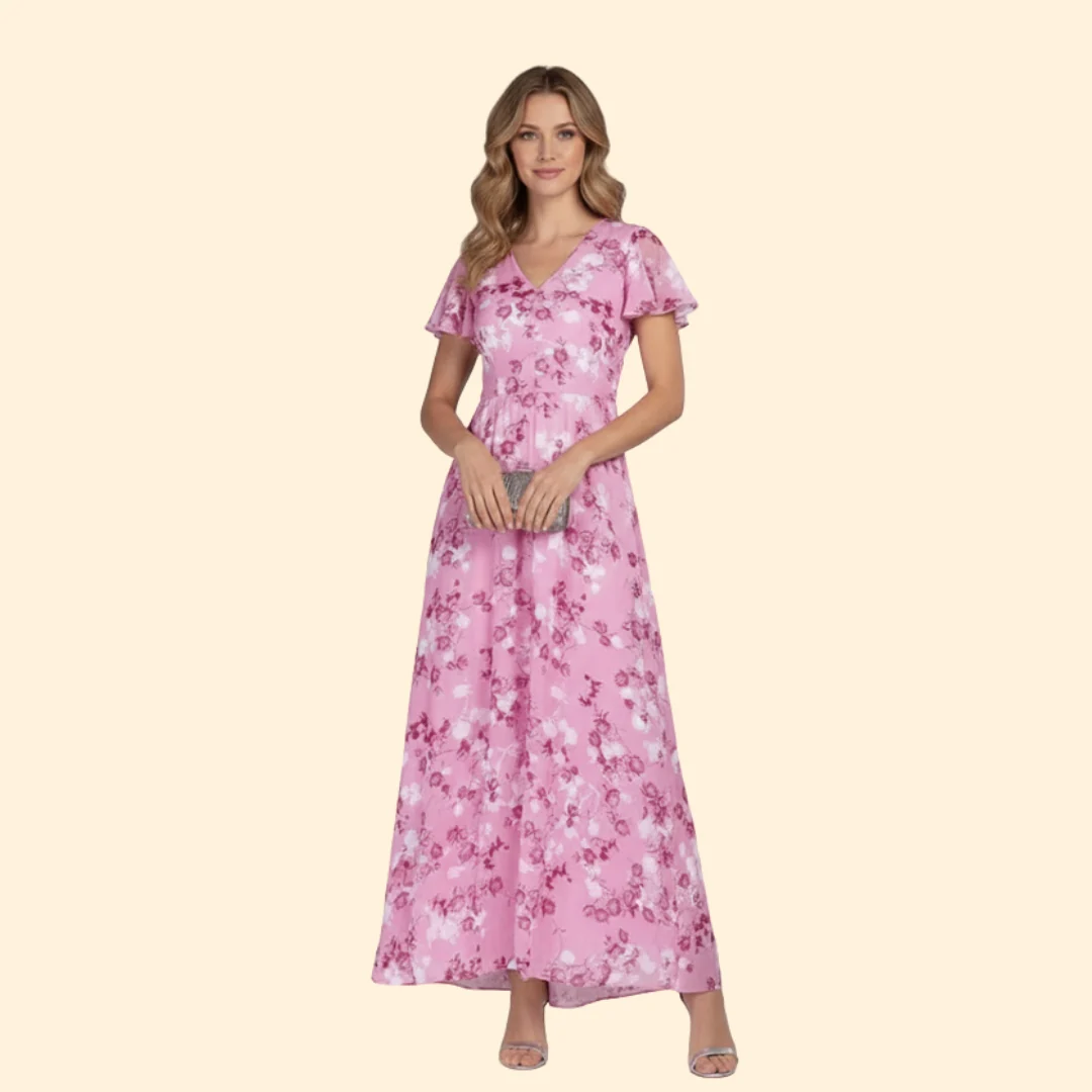 Women’s Maxi Dress with Flutter Sleeves - Image 7