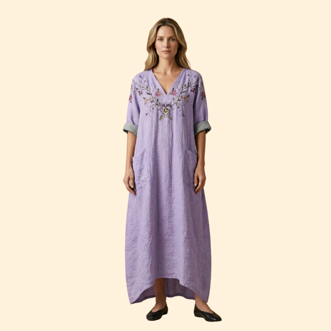Women’s Maxi Dress with Front Pockets - Image 2
