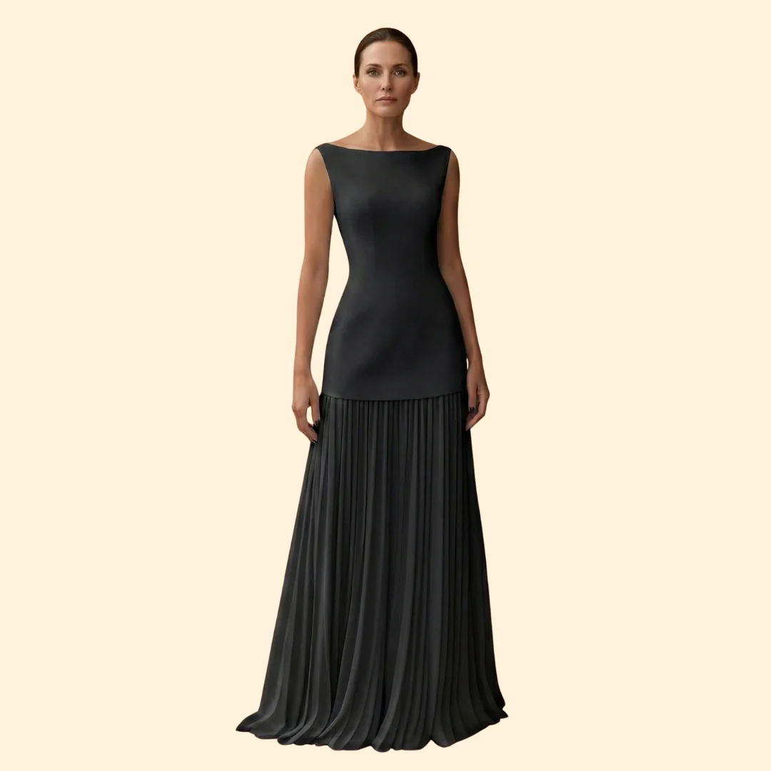 Women’s Maxi Dress with Pleated Skirt - Image 8