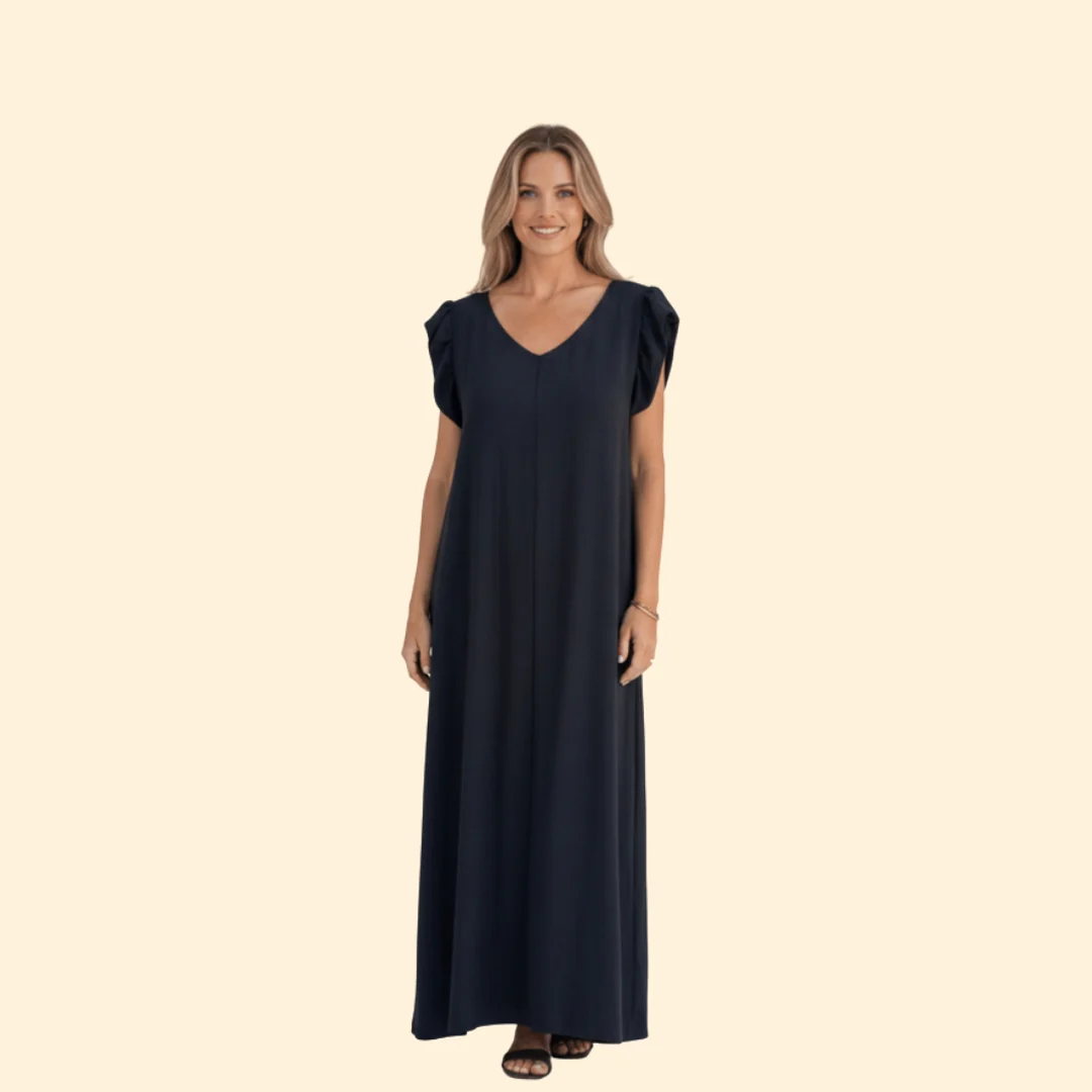 Women’s Maxi Dress with Ruffle Sleeves and Pockets - Image 7