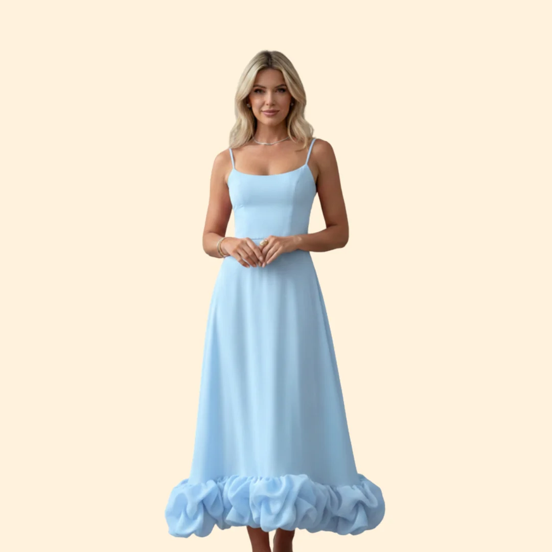 Women’s Maxi Dress with Ruffled Hem - Image 10