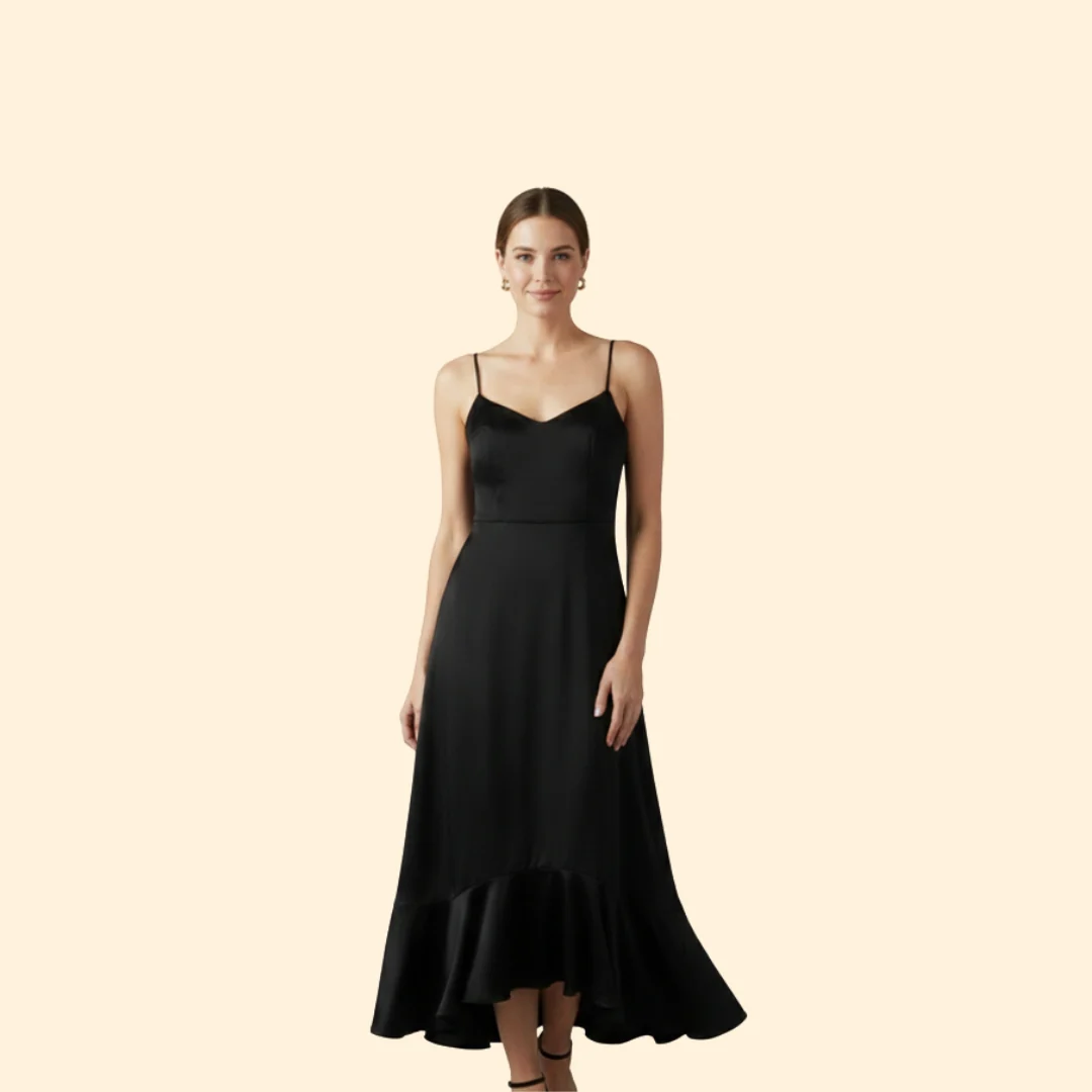 Women’s Maxi Dress with Ruffled Hem - Image 2