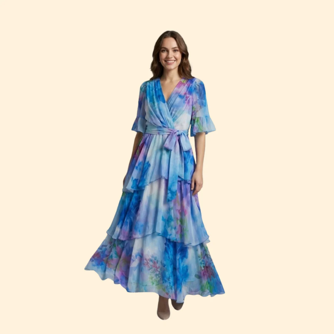 Women’s Maxi Dress with Tiered Skirt - Image 2