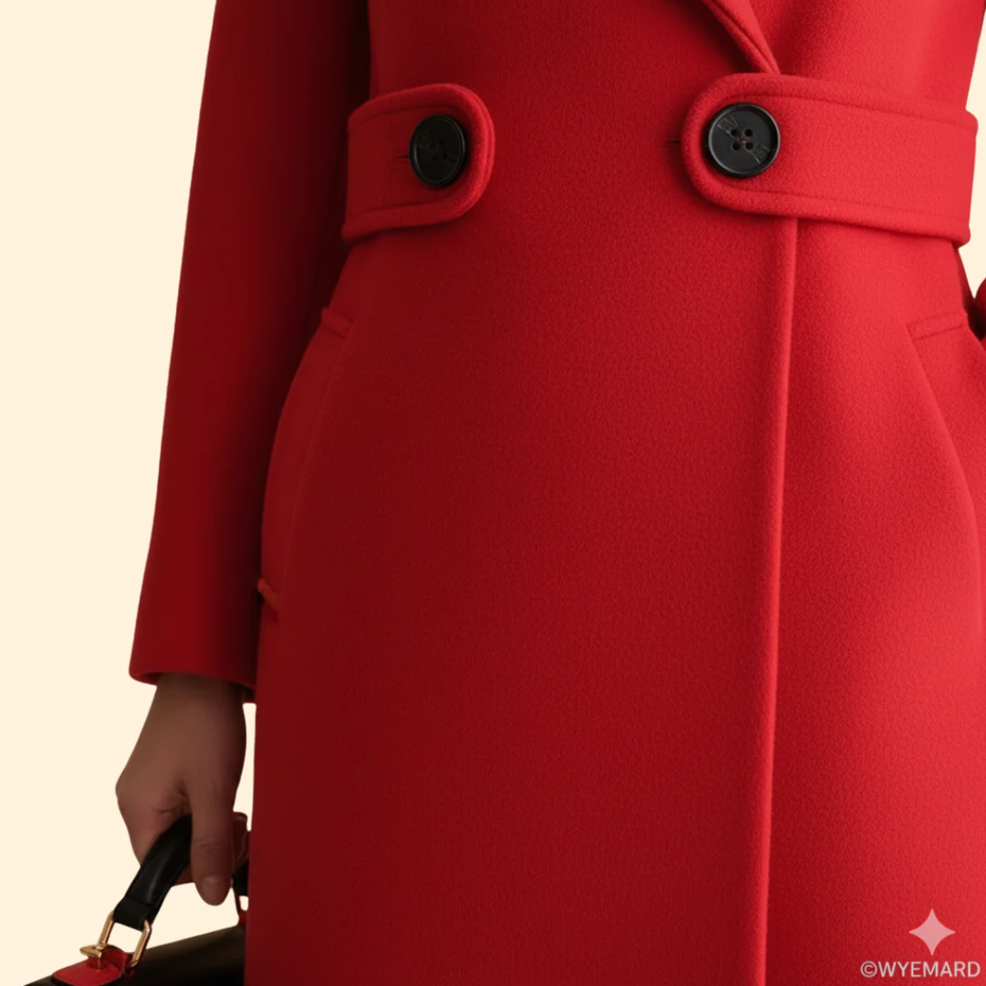 Women’s Mid Length Coat with Buttoned Front - Image 5