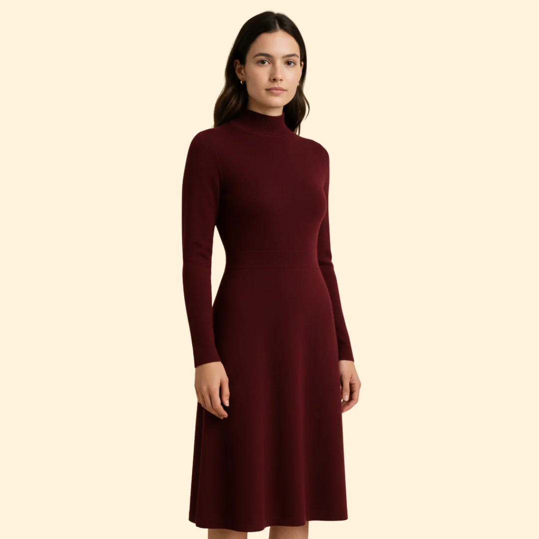 Women’s Wedding Guest Dress with Long Sleeves - Image 4