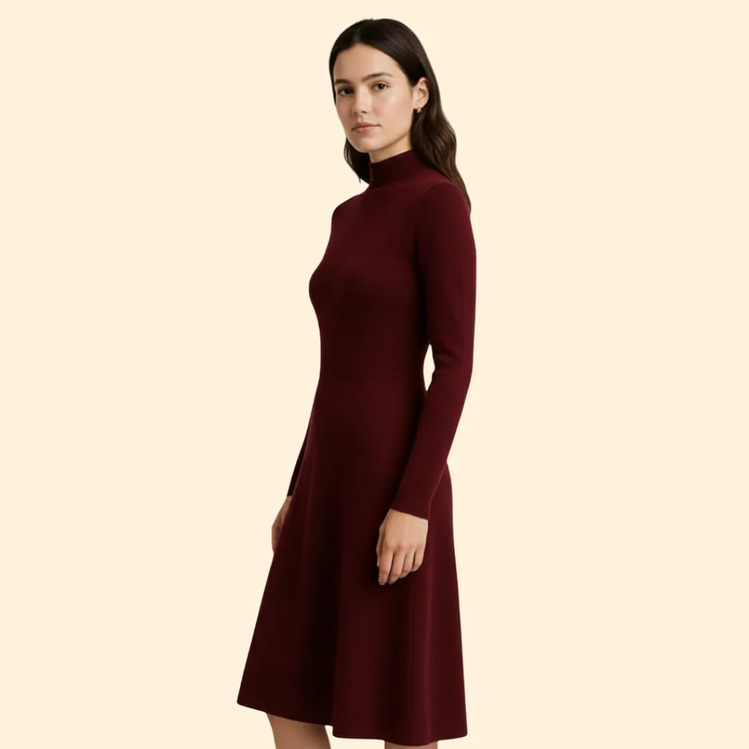Women’s Wedding Guest Dress with Long Sleeves - Image 5
