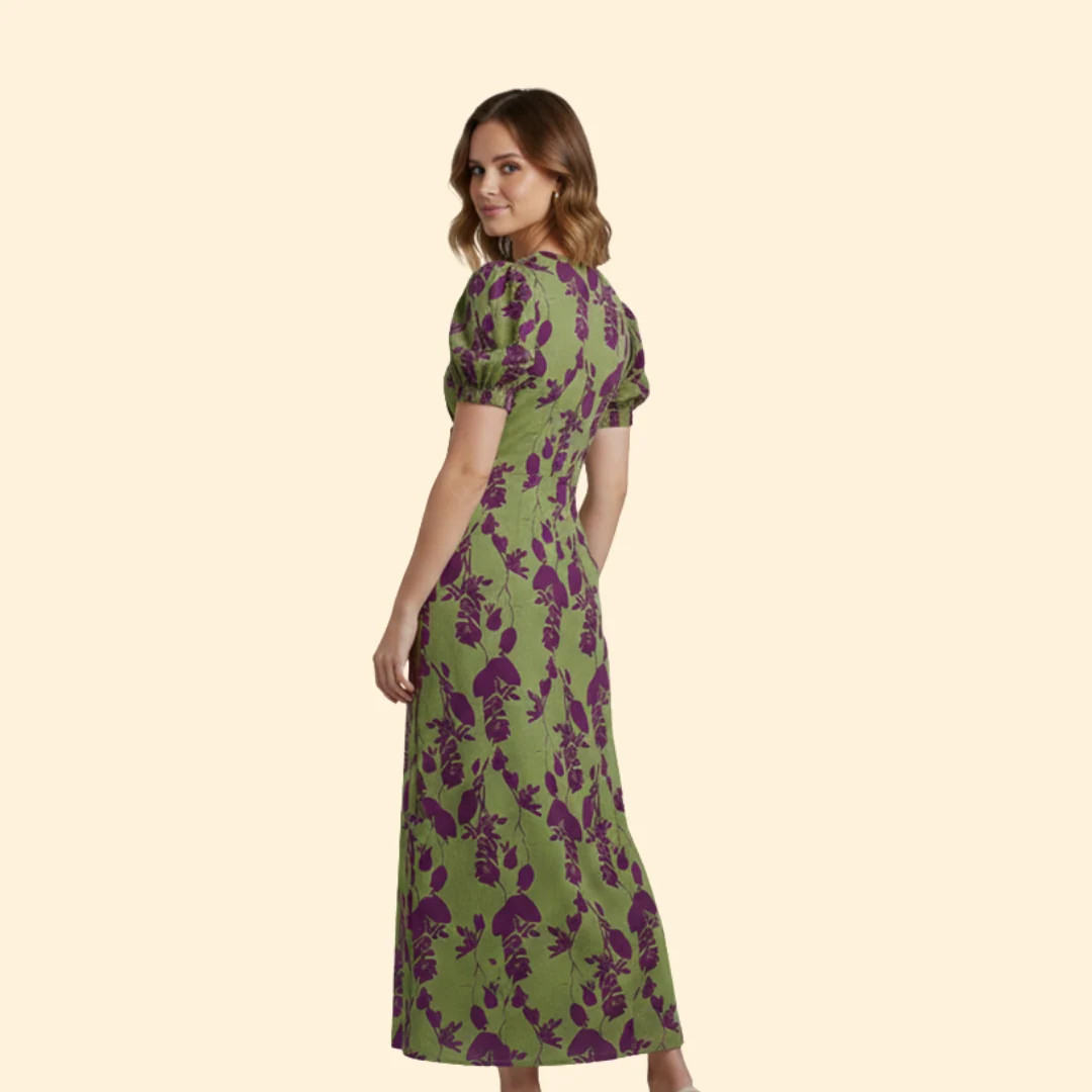 Women’s Midi Dress with Floral Print - Image 5