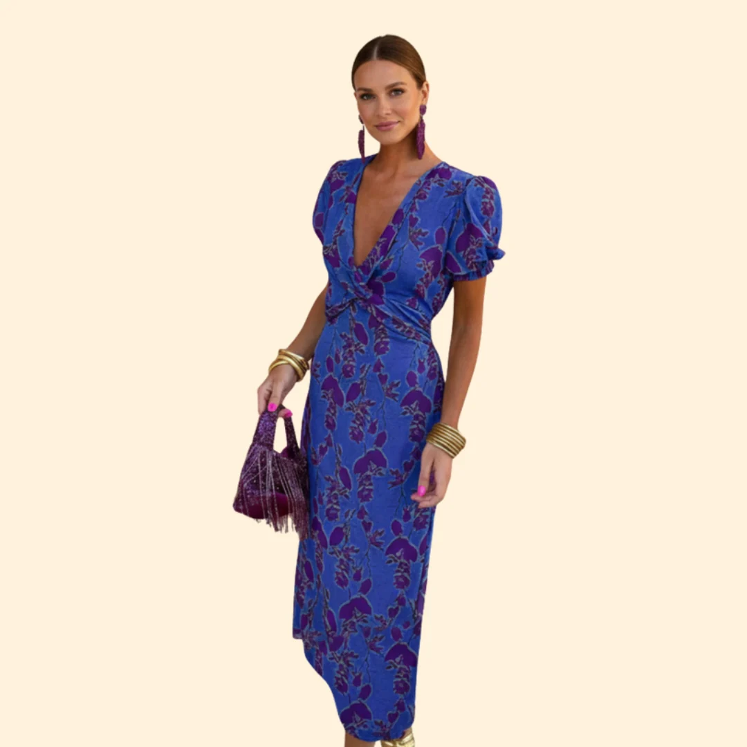 Women’s Midi Dress with Floral Print - Image 6